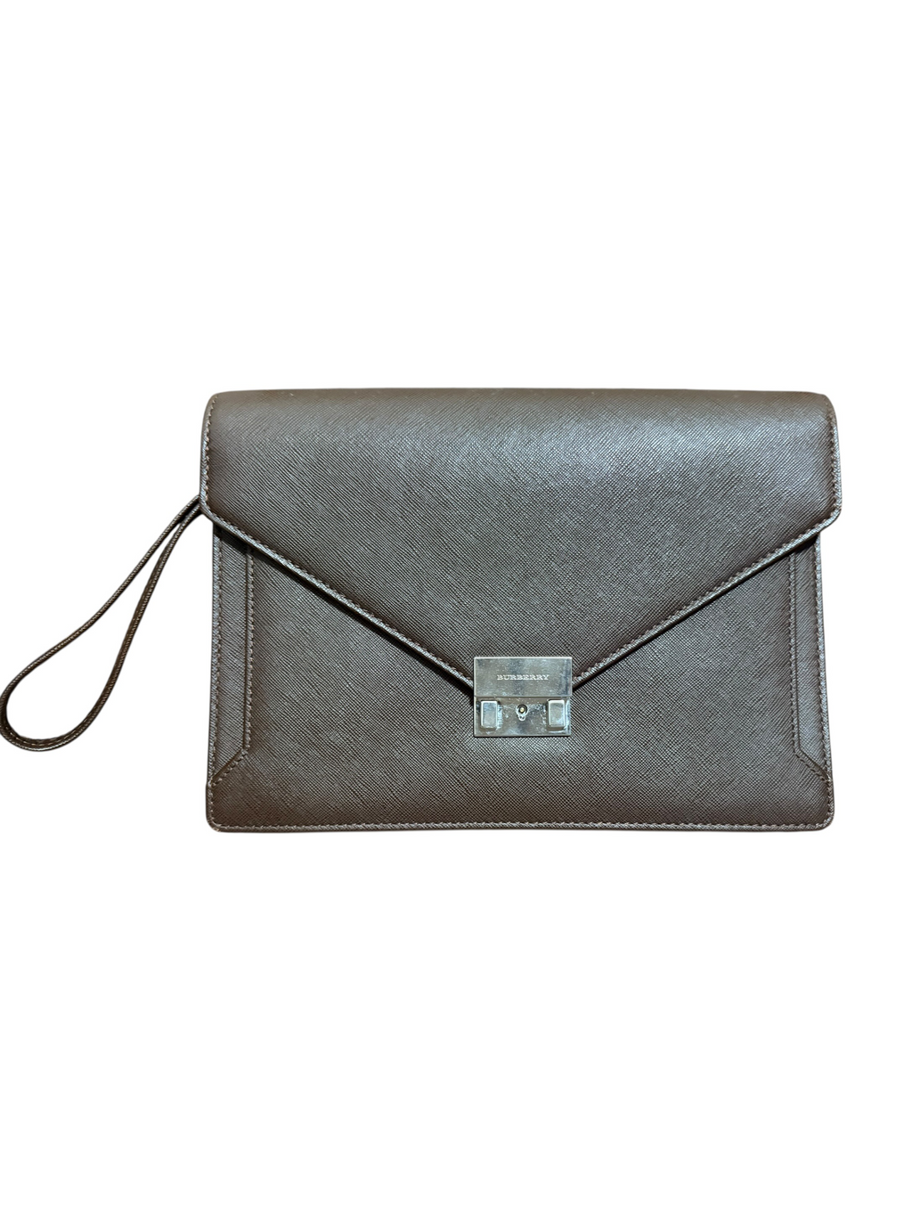 Burberry Saffiano Leather Clutch