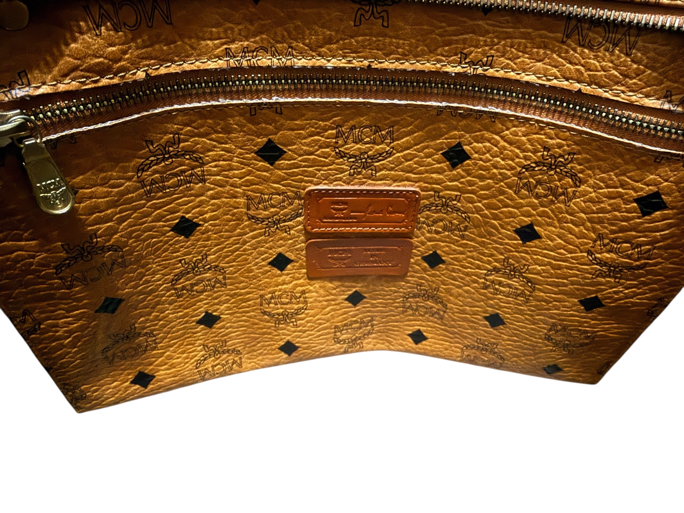 MCM Vintage Visetos Leather Tote