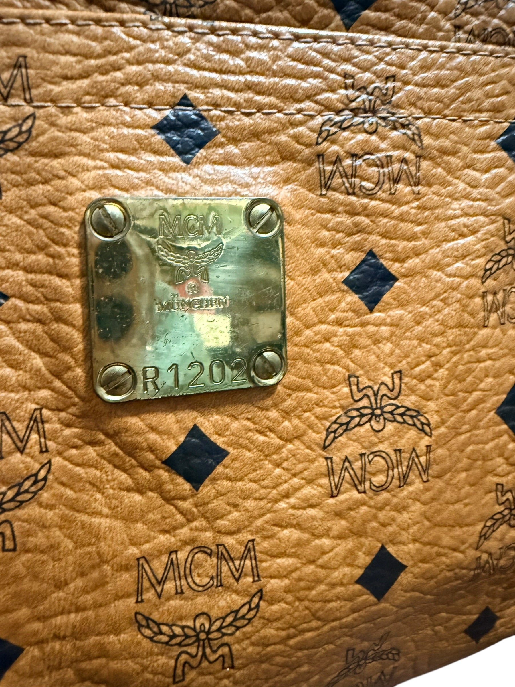 MCM Vintage Visetos Leather Tote