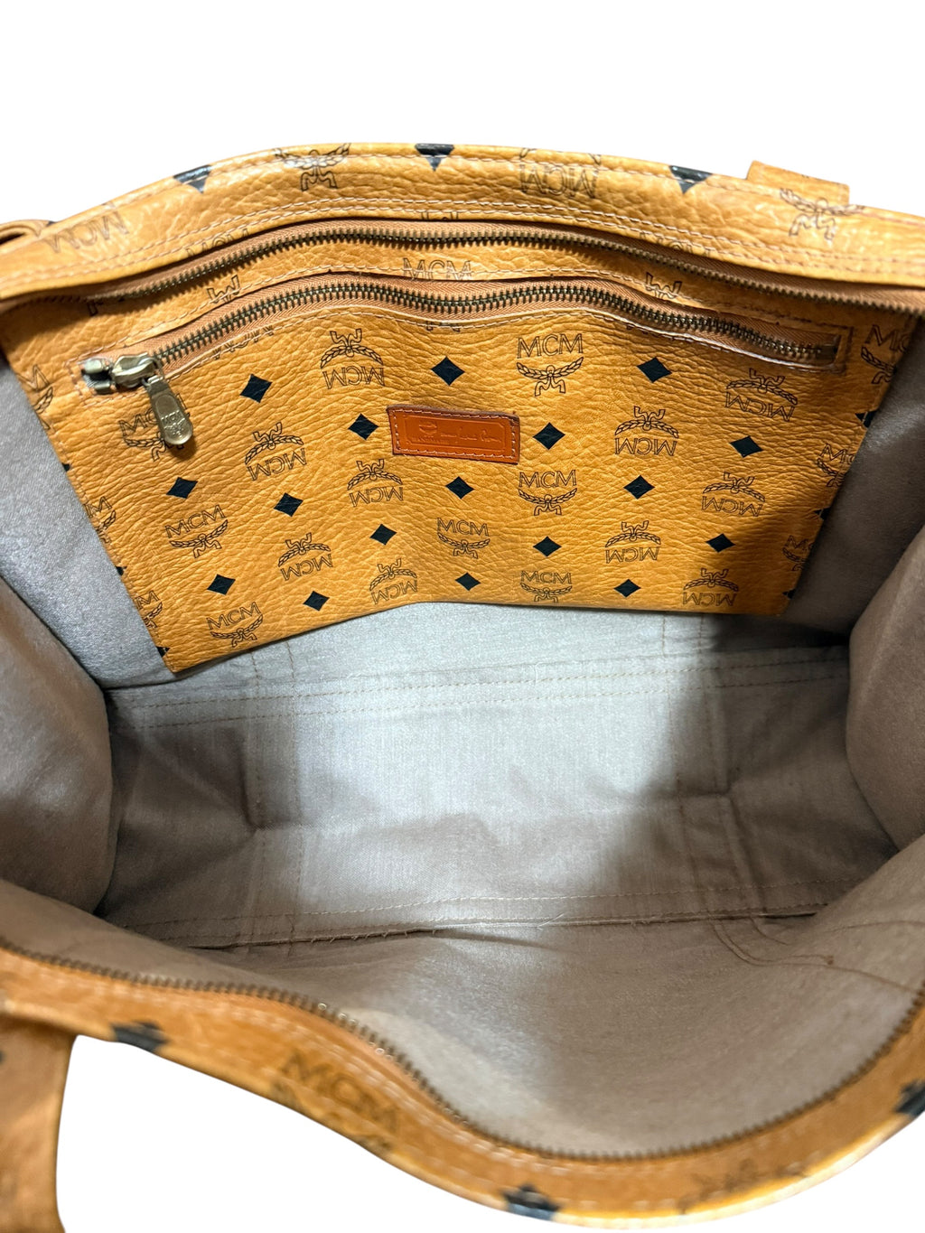 MCM Vintage Visetos Leather Tote