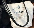 Prada Black Leather Shoulder Bow Bag
