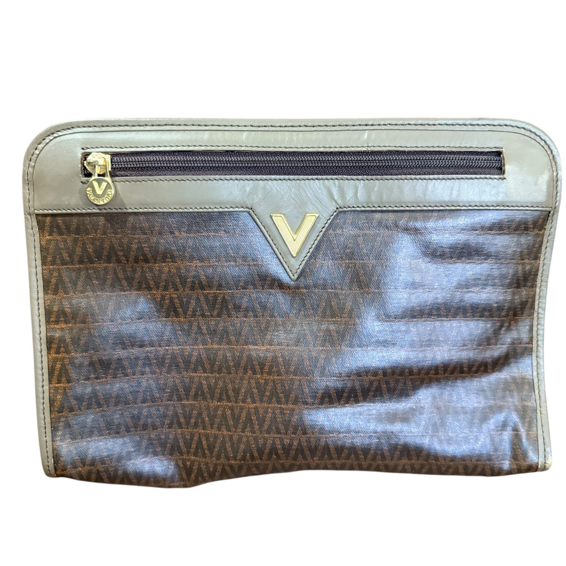 Valentino Logo Clutch Pouch with Dust Bag