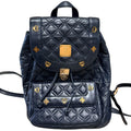 MCM Black Quilted Leather Backpack