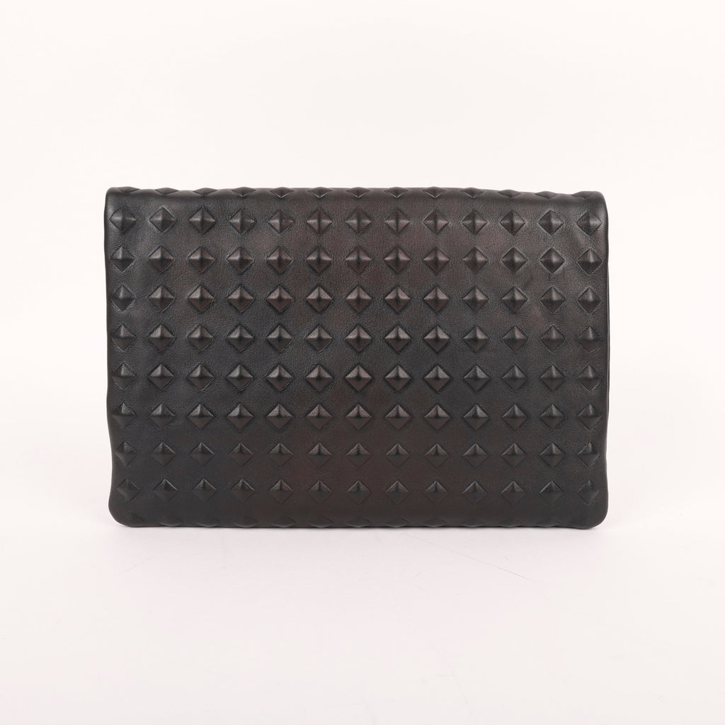MCM Black Studded Leather 2 Way Bag