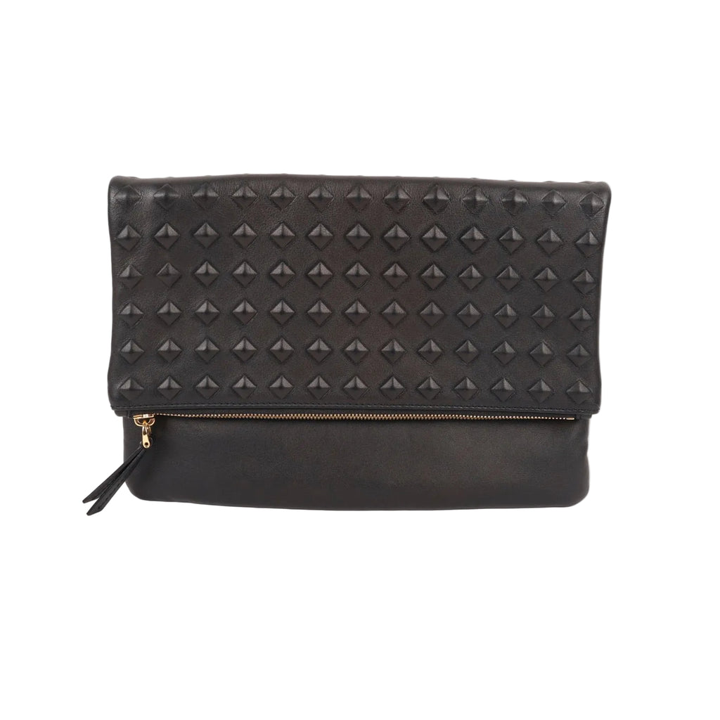 MCM Black Studded Leather 2 Way Bag