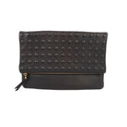 MCM Black Studded Leather 2 Way Bag