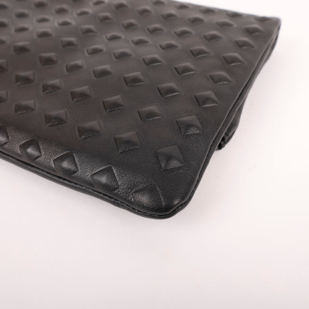 MCM Black Studded Leather 2 Way Bag