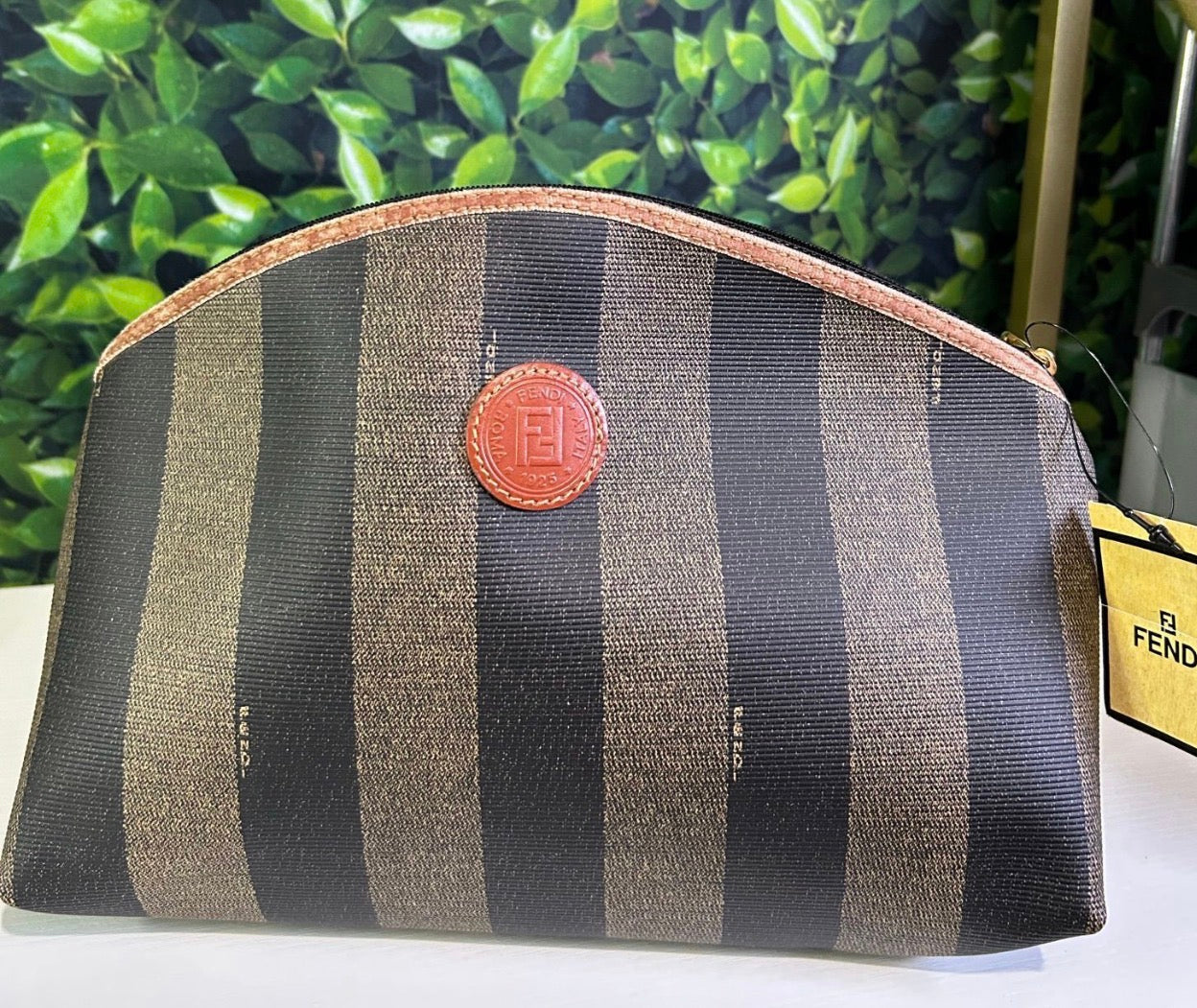 Fendi Striped Toiletry Bag