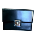 Ferragamo Black Leather Clutch