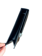 Ferragamo Black Leather Clutch