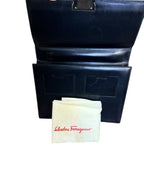 Ferragamo Black Leather Clutch