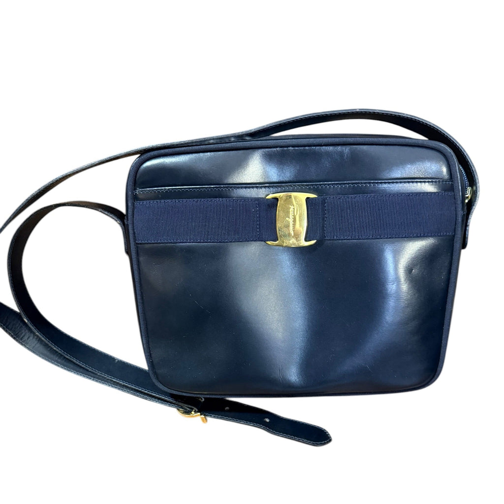 Ferragamo Vintage Navy Crossbody Bag