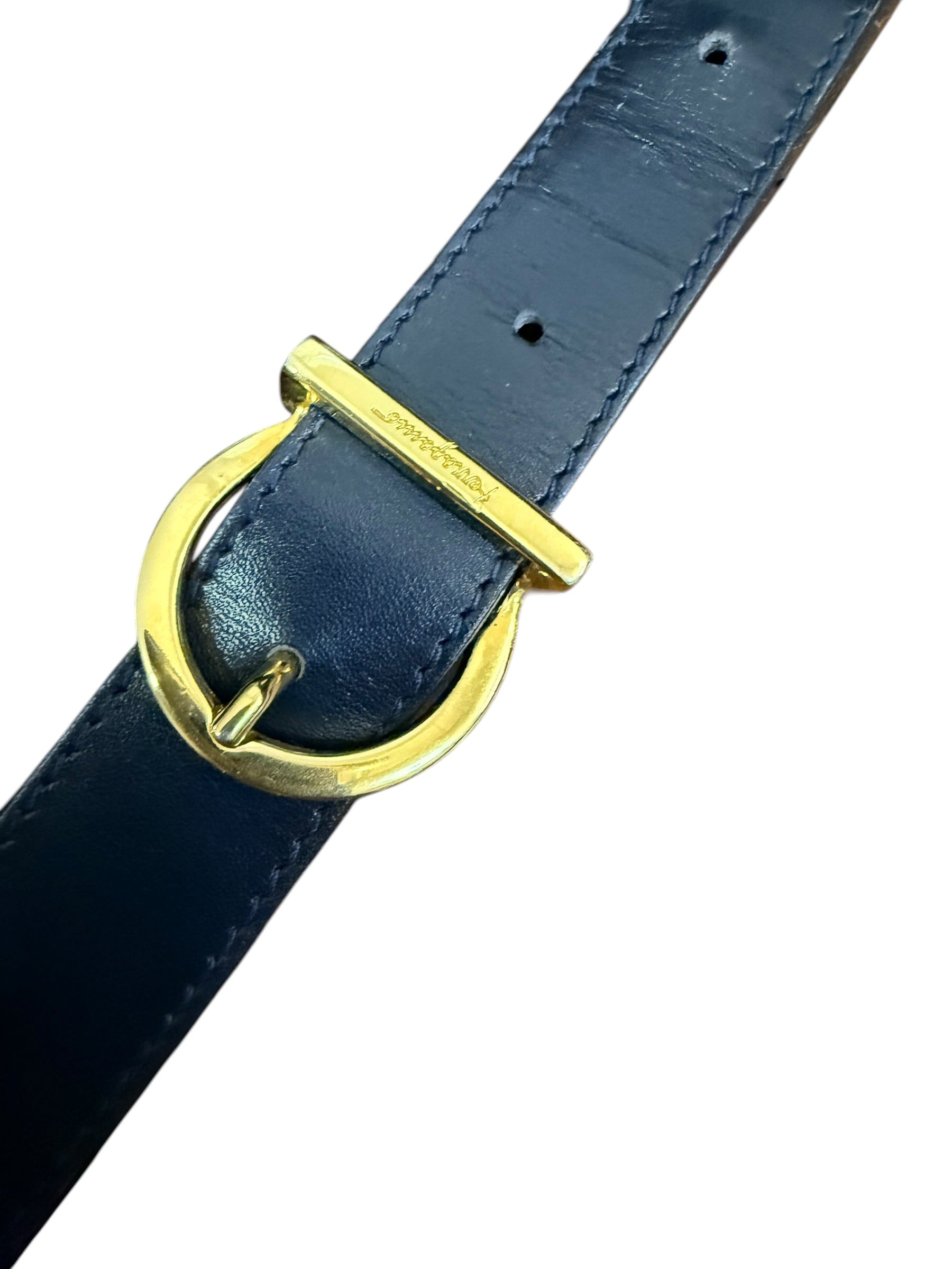 Ferragamo Vintage Navy Crossbody Bag