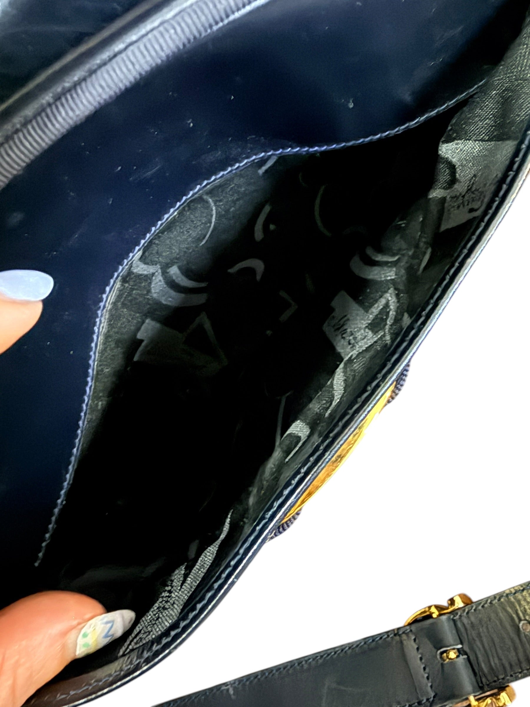 Ferragamo Vintage Navy Crossbody Bag