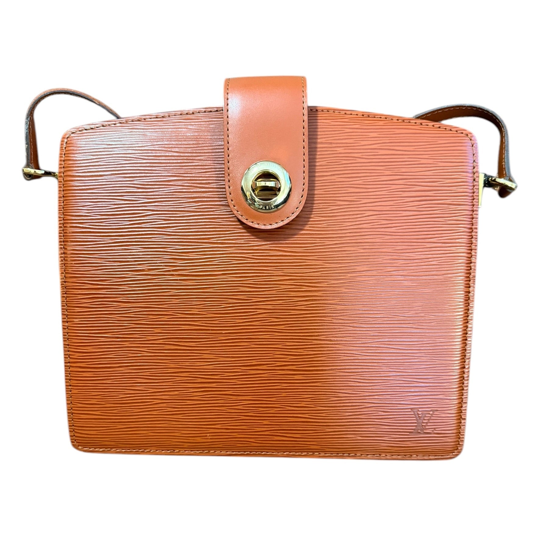 Louis Vuitton Cognac Epi Leather Shoulder Bag