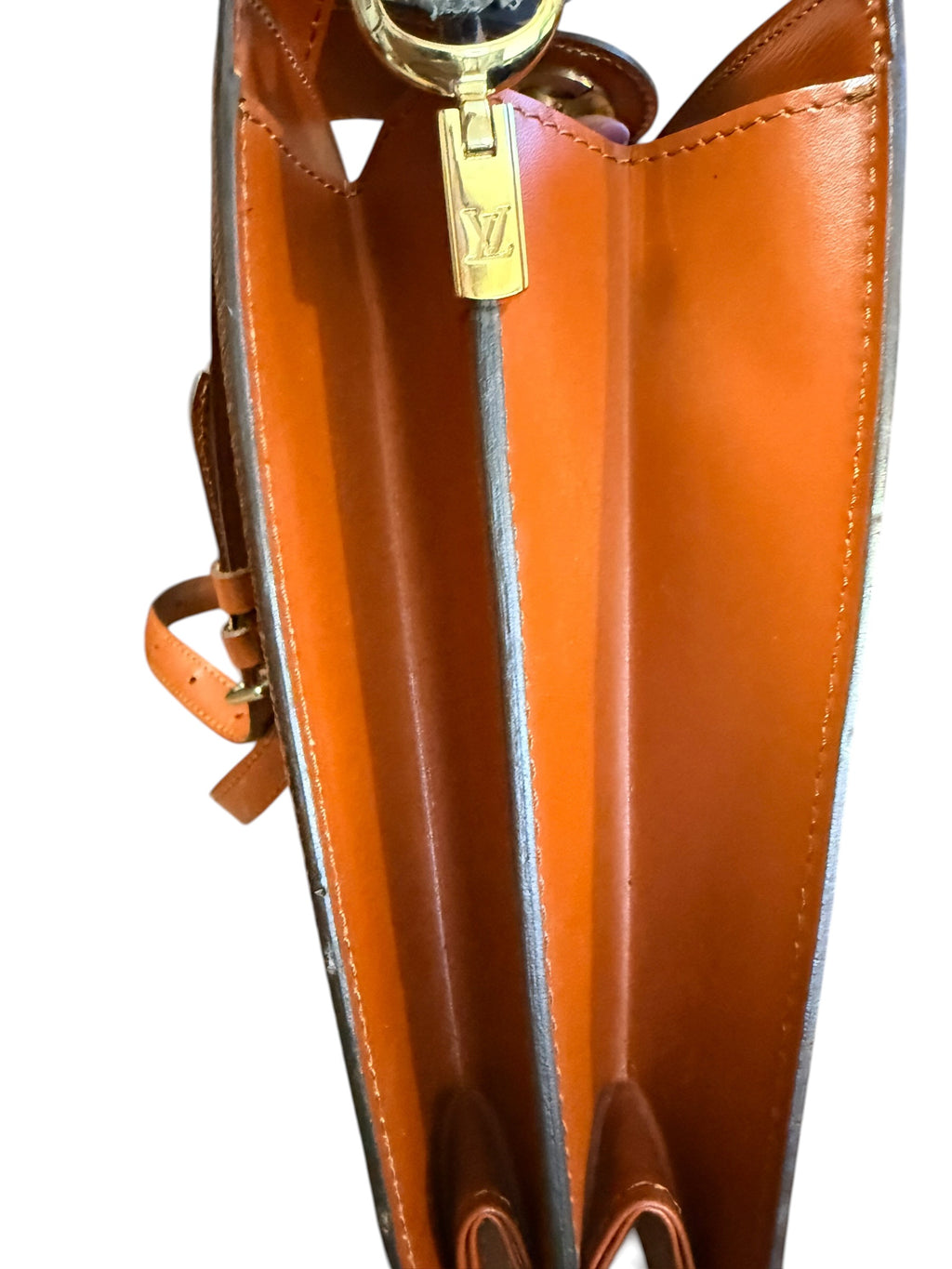 Louis Vuitton Cognac Epi Leather Shoulder Bag