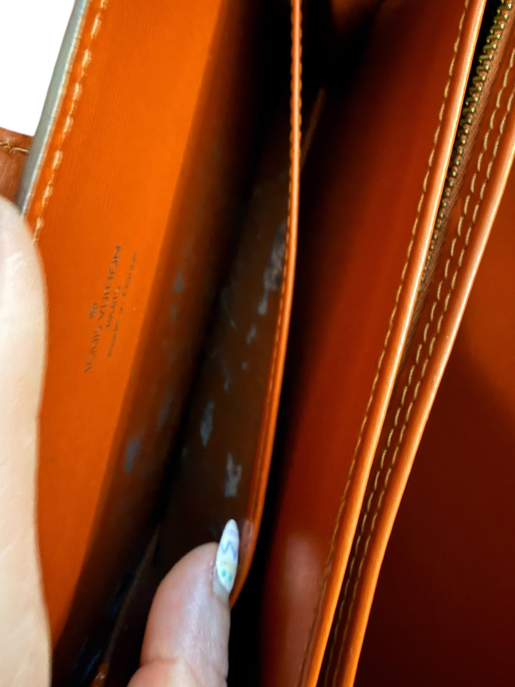 Louis Vuitton Cognac Epi Leather Shoulder Bag