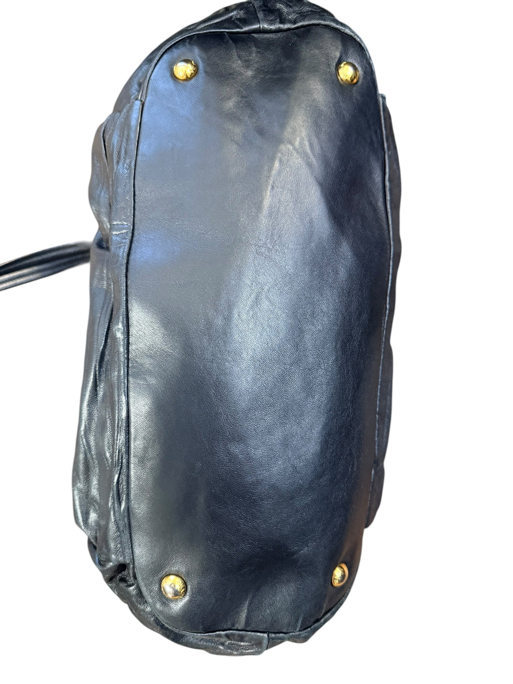 Prada Black Leather Shoulder Bow Bag