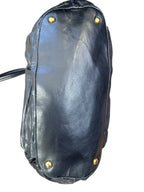 Prada Black Leather Shoulder Bow Bag