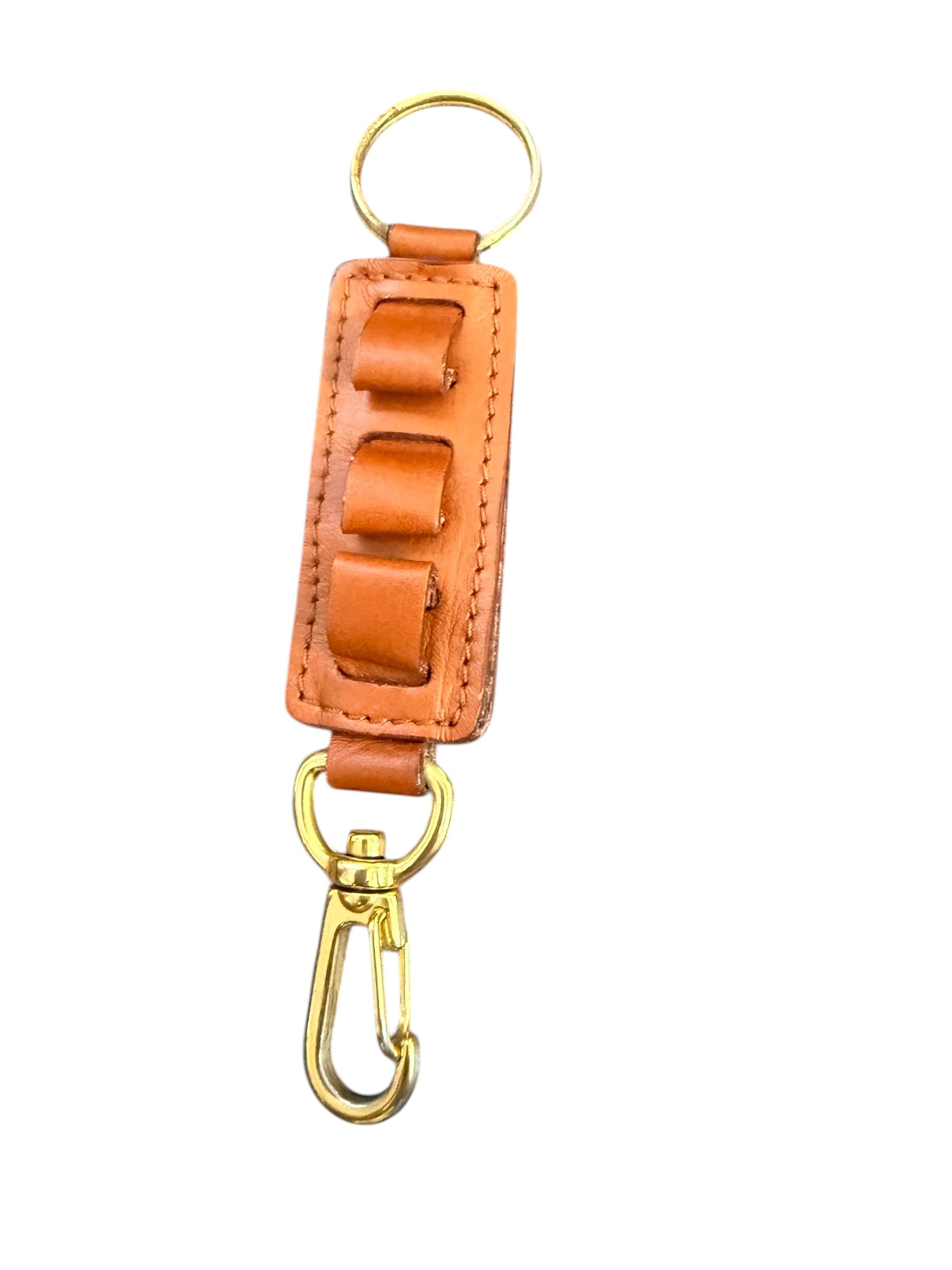 MCM Golf Collection Leather Keychain