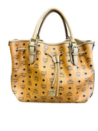 MCM Cognac Visetos Leather Bag