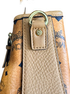 MCM Cognac Visetos Leather Bag