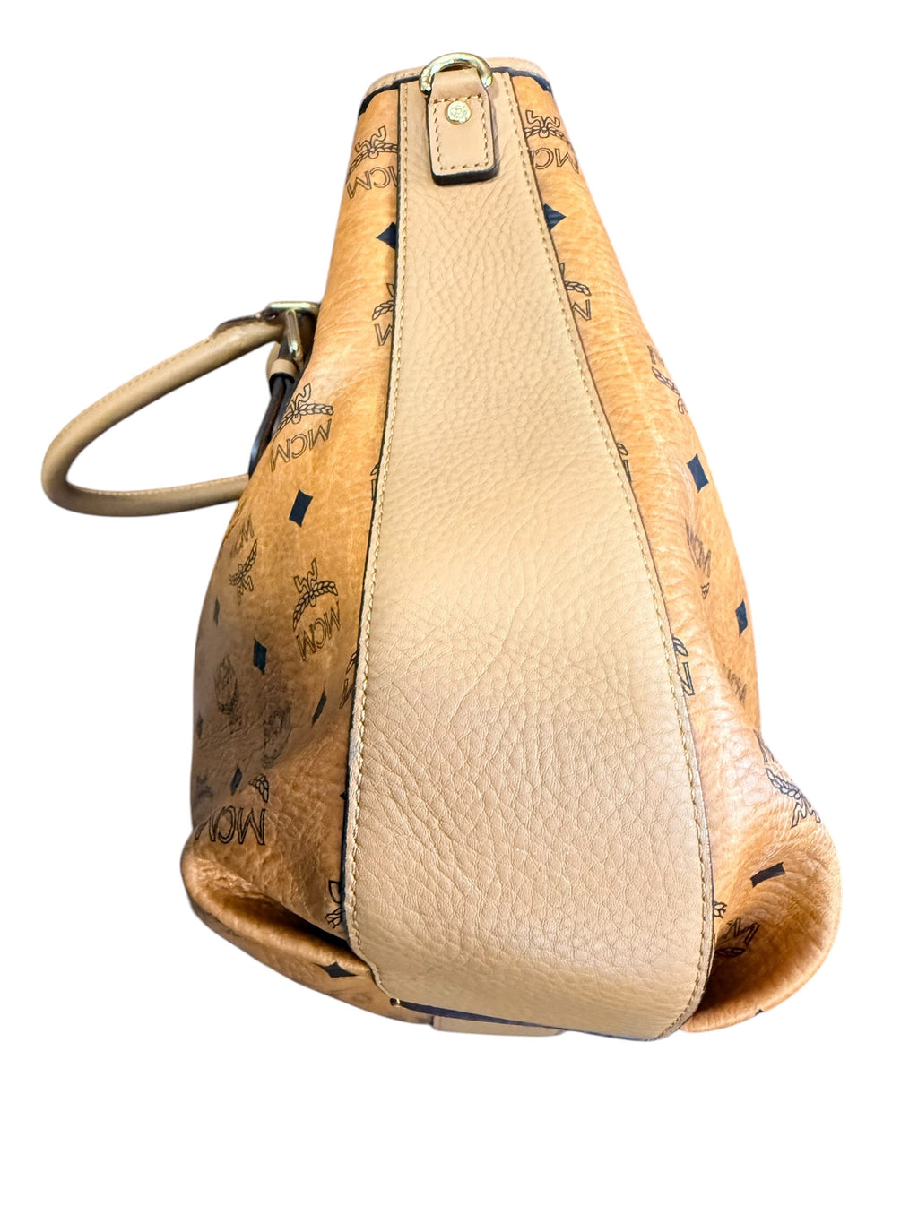MCM Cognac Visetos Leather Bag