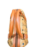 MCM Cognac Visetos Bando Boston Bag