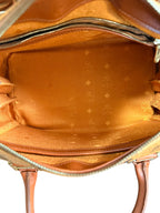 MCM Cognac Visetos Boston Bag