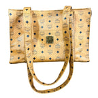 MCM Cognac Visetos Shopper Tote