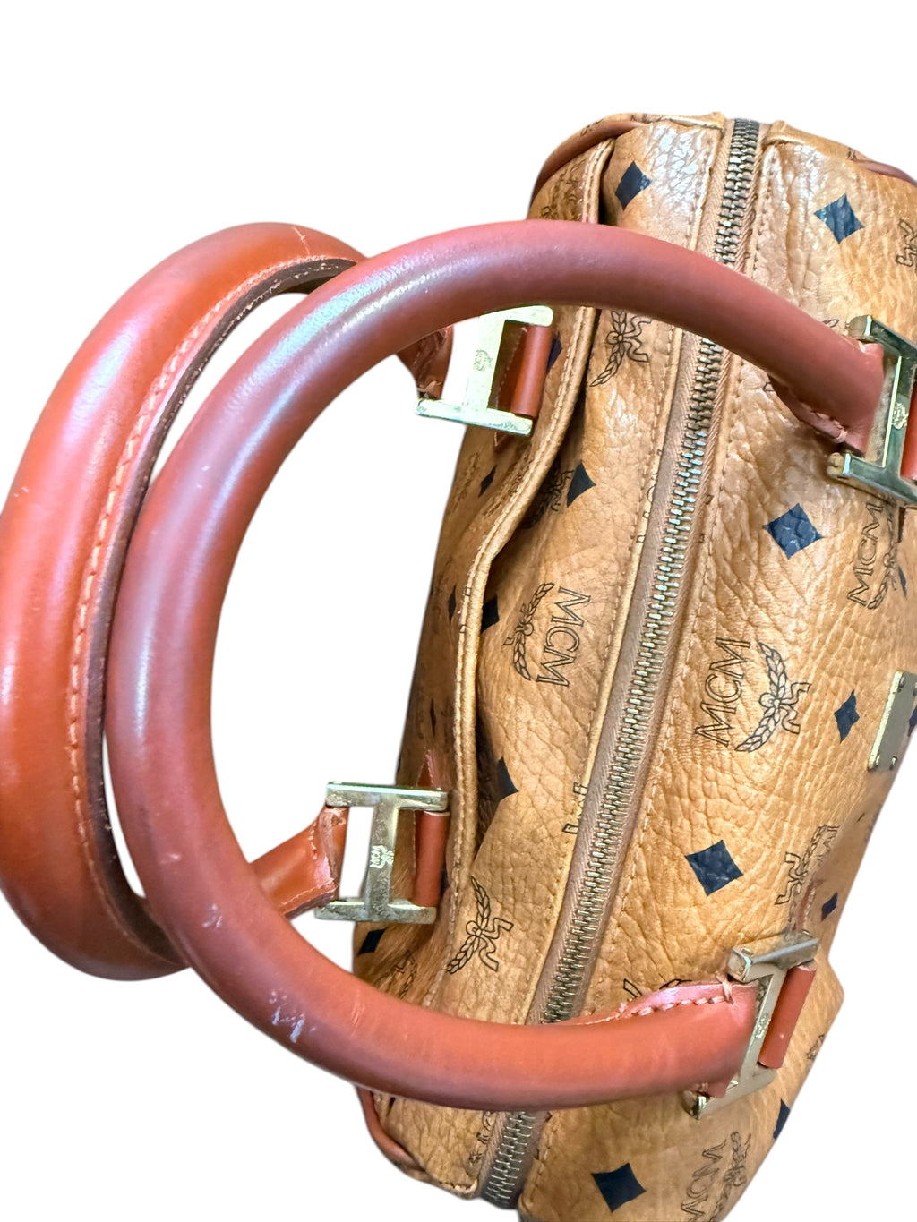 MCM Vintage Visetos Boston Bag