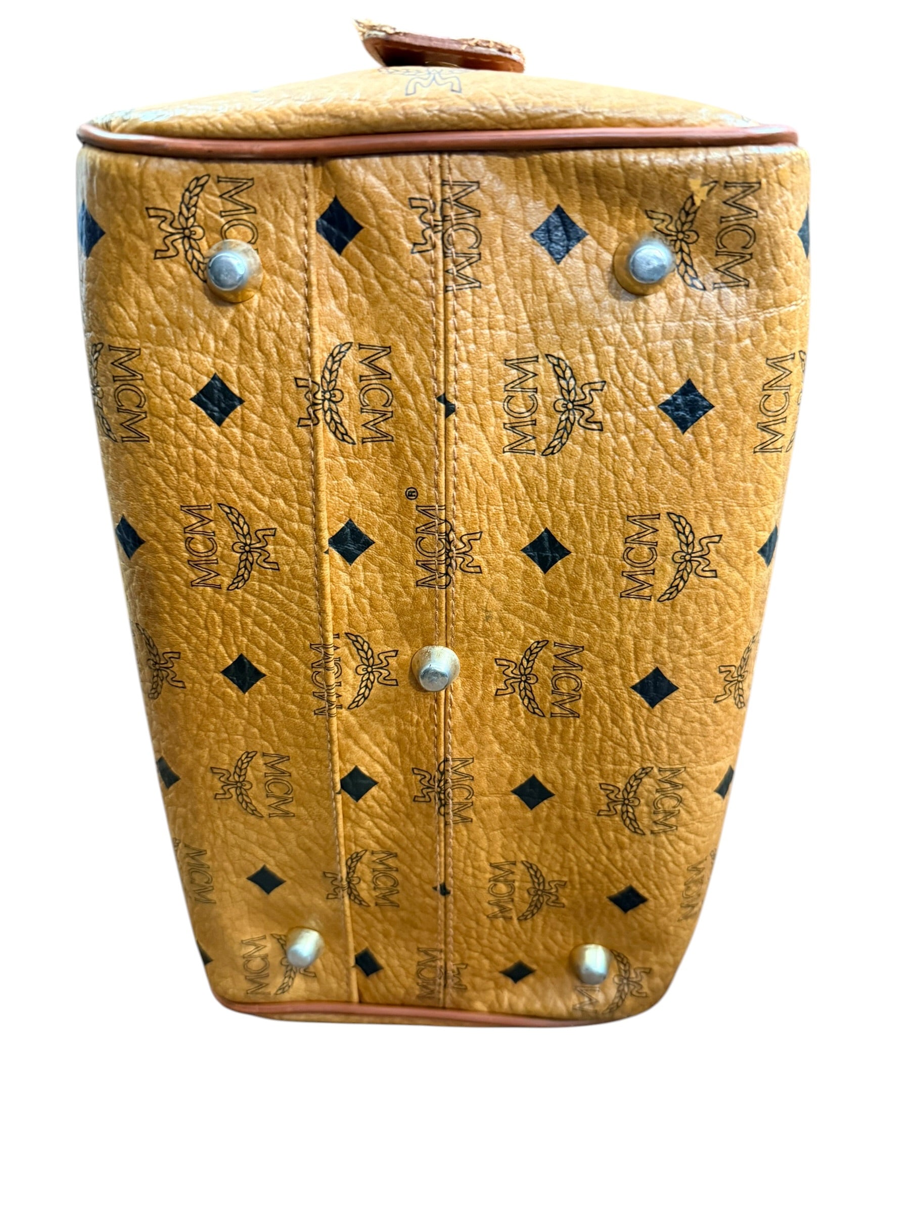 MCM Vintage Visetos Boston Bag