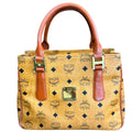 MCM Cognac Visetos Top Handle Bag