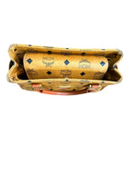 MCM Cognac Visetos Top Handle Bag