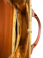 MCM Cognac Visetos Top Handle Bag