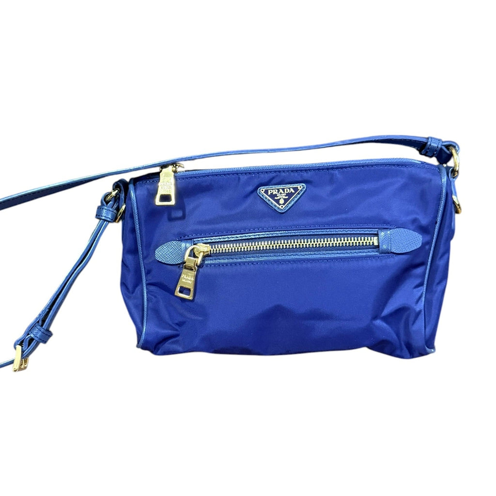 Prada Navy Blue Nylon Shoulder Bag