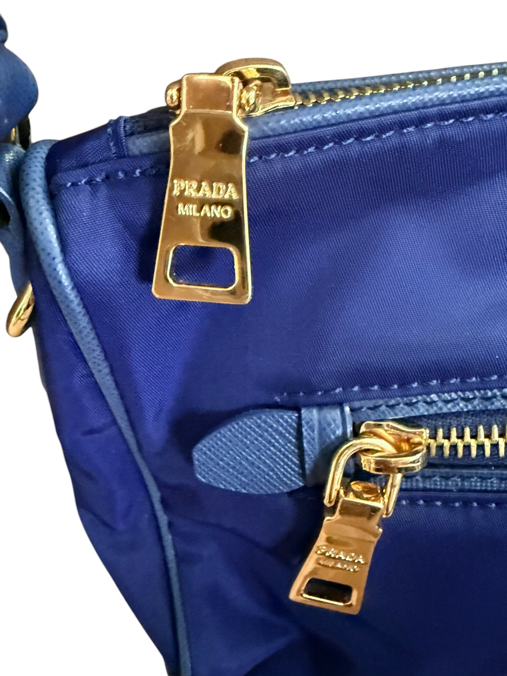 Prada Navy Blue Nylon Shoulder Bag