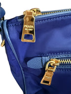 Prada Navy Blue Nylon Shoulder Bag