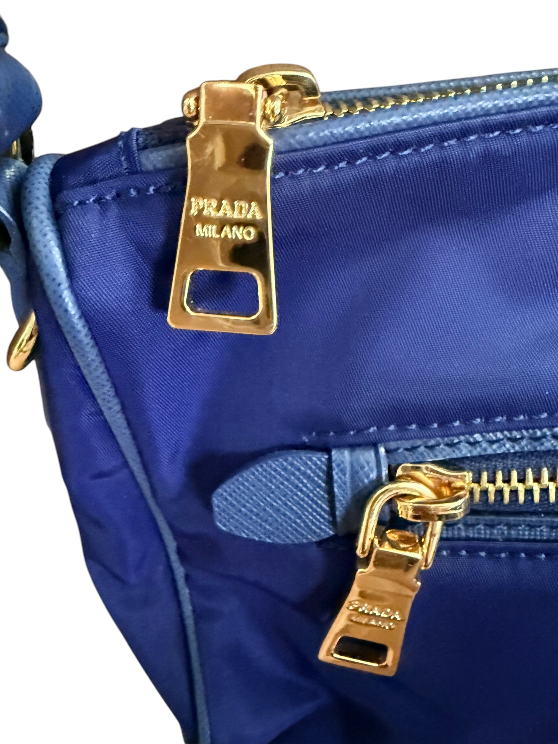 Prada Navy Blue Nylon Shoulder Bag