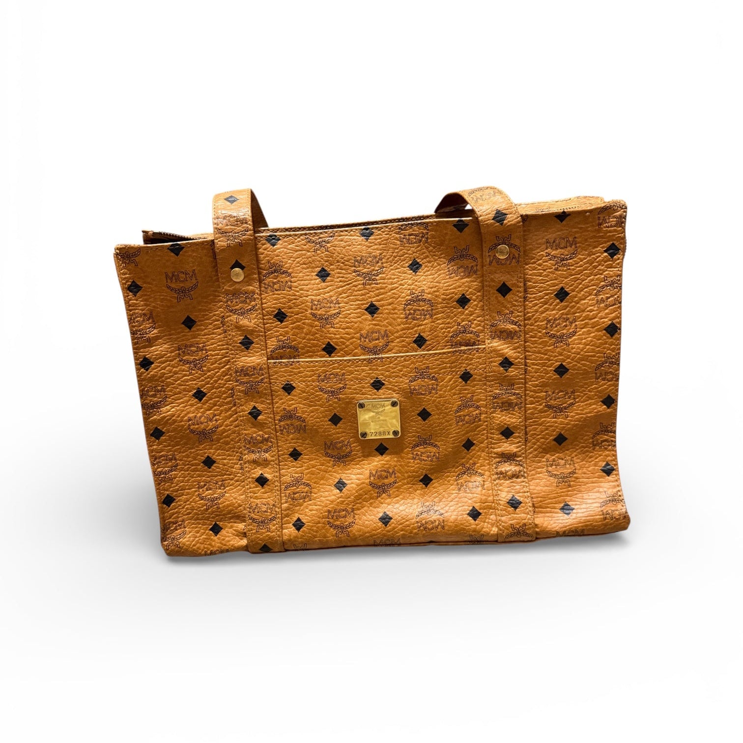 MCM Vintage Visetos Leather Tote