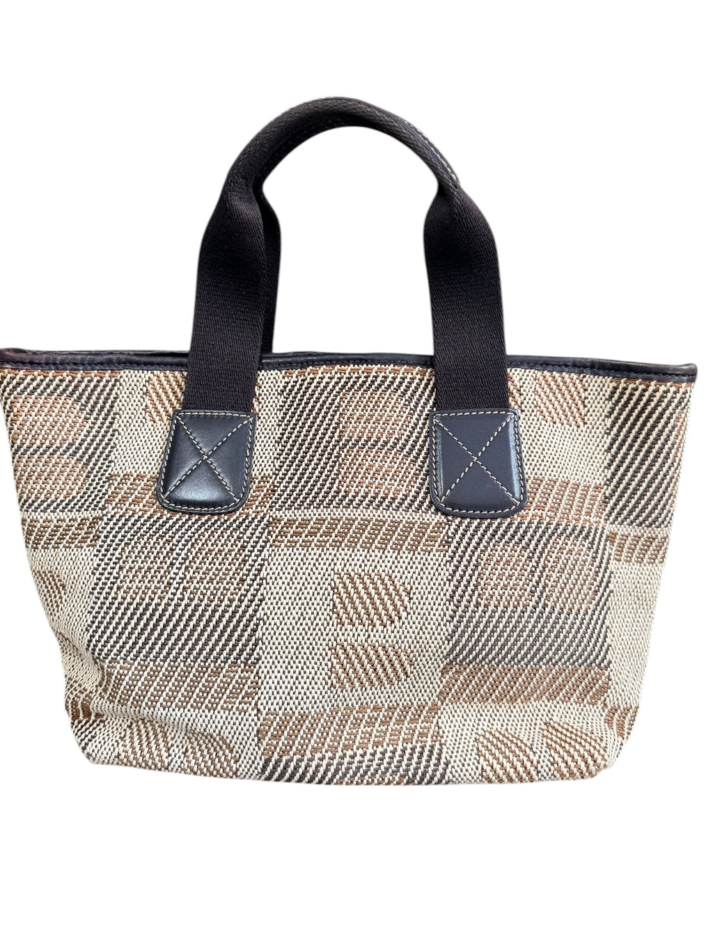 Bally Monogram Canvas Top Handle Bag