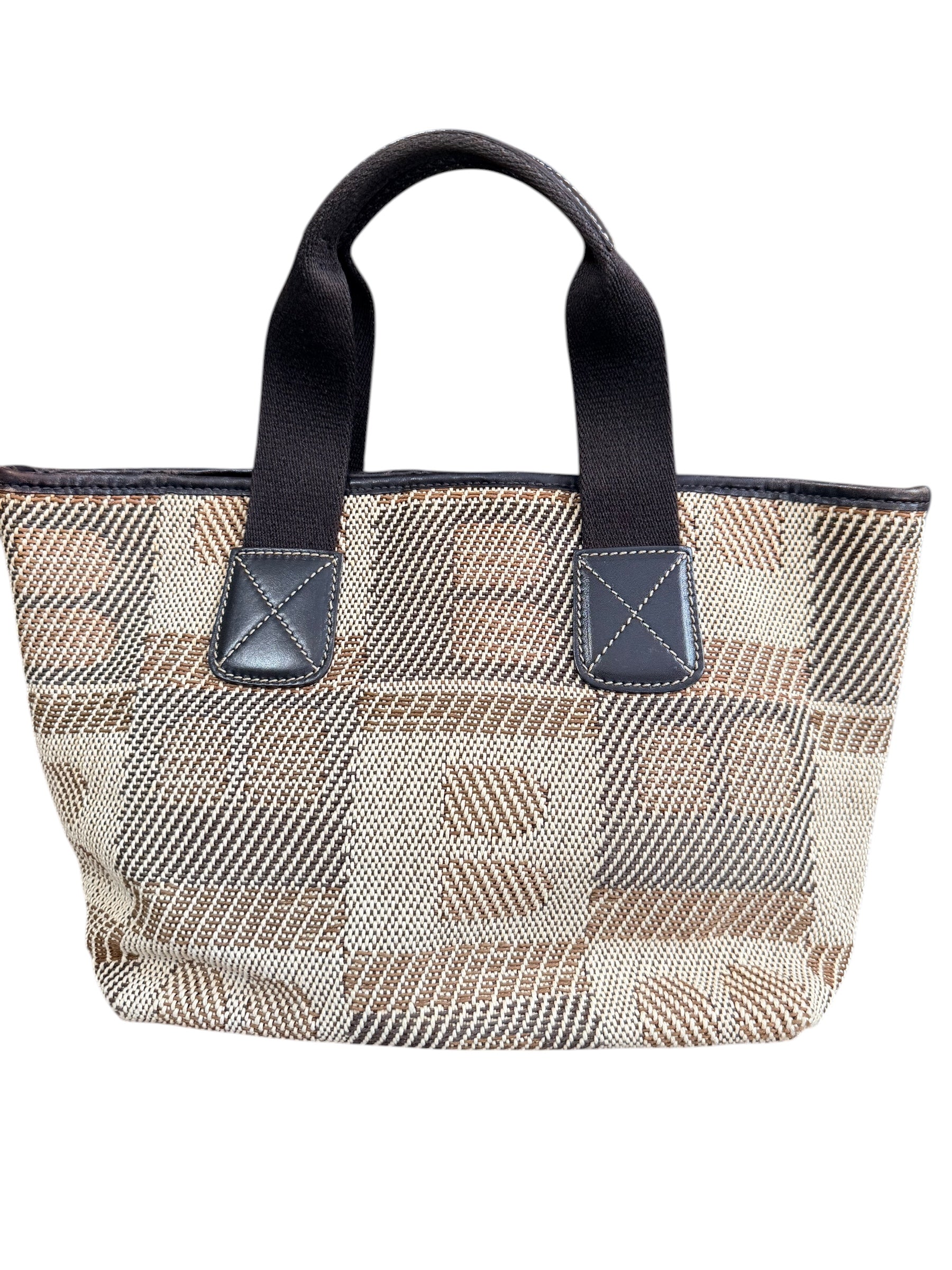 Bally Monogram Canvas Top Handle Bag