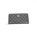 Gucci Ophidia GG Grey GG Supreme Zip Around Wallet